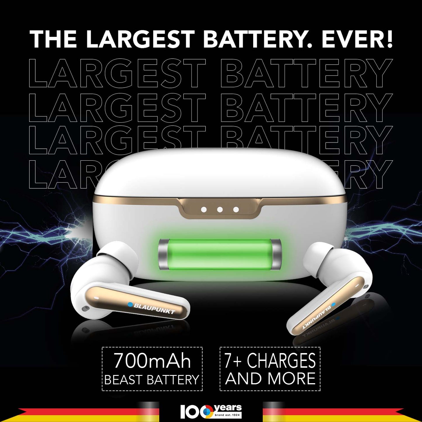 BTW300 Xtreme Moksha Maxbuds TRUE ANC Wireless Earbuds (White)