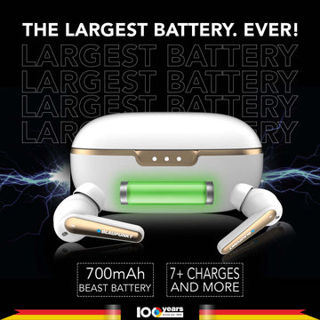 BTW300 Xtreme Moksha Maxbuds TRUE ANC Wireless Earbuds (White)