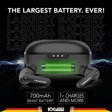 BTW300 Xtreme Moksha Maxbuds TRUE ANC Wireless Earbuds (Black)