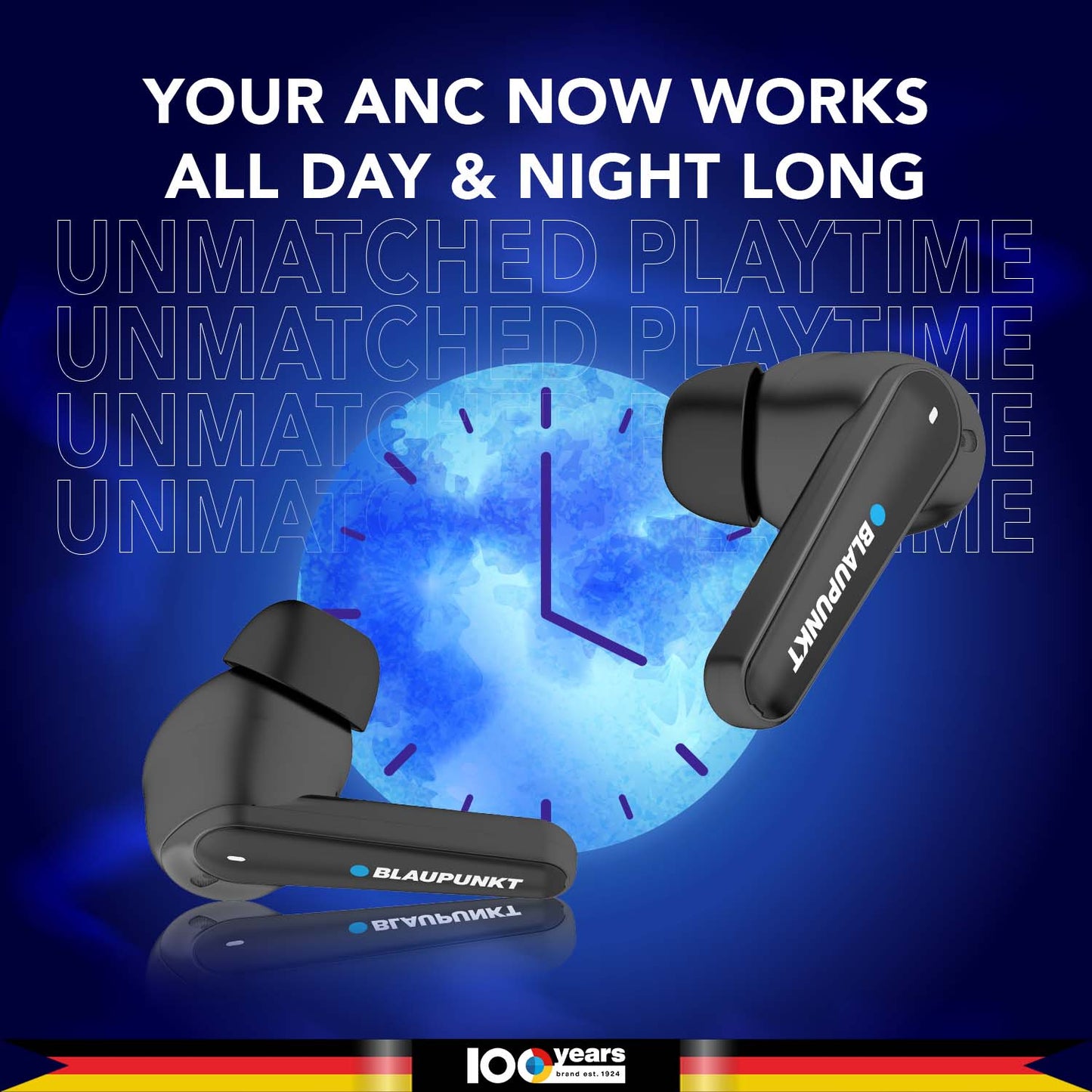 BTW300 Xtreme Moksha Maxbuds TRUE ANC Wireless Earbuds (Black)