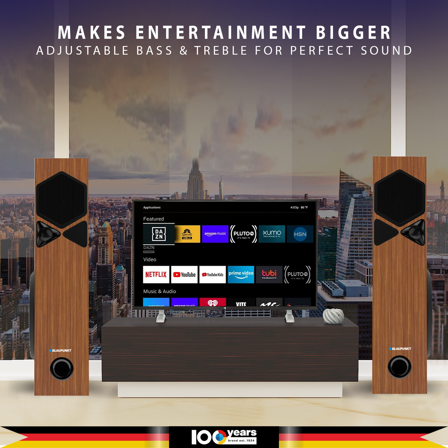 ROCK & ROLL TSP Tower Speakers Brown