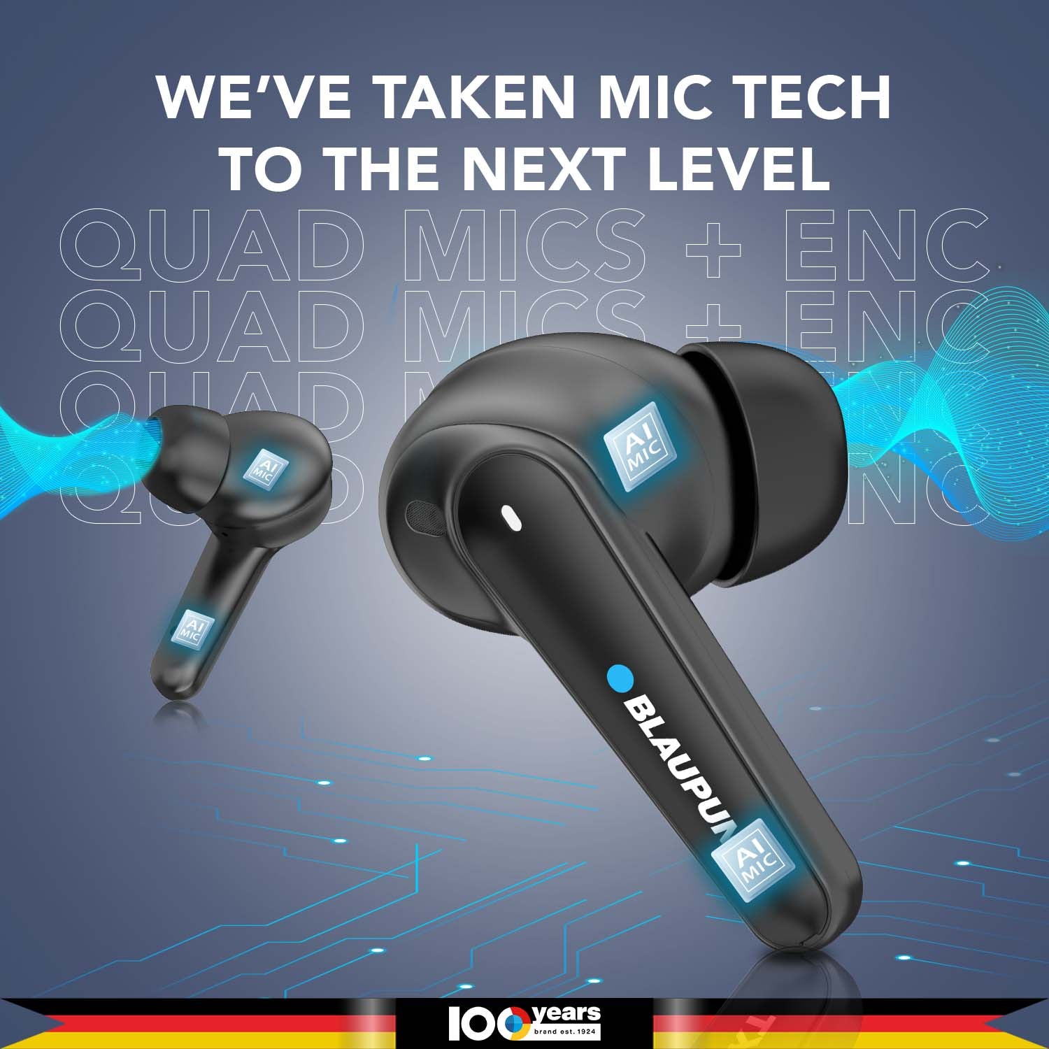 BTW300 Xtreme Moksha Maxbuds TRUE ANC Wireless Earbuds (Black)