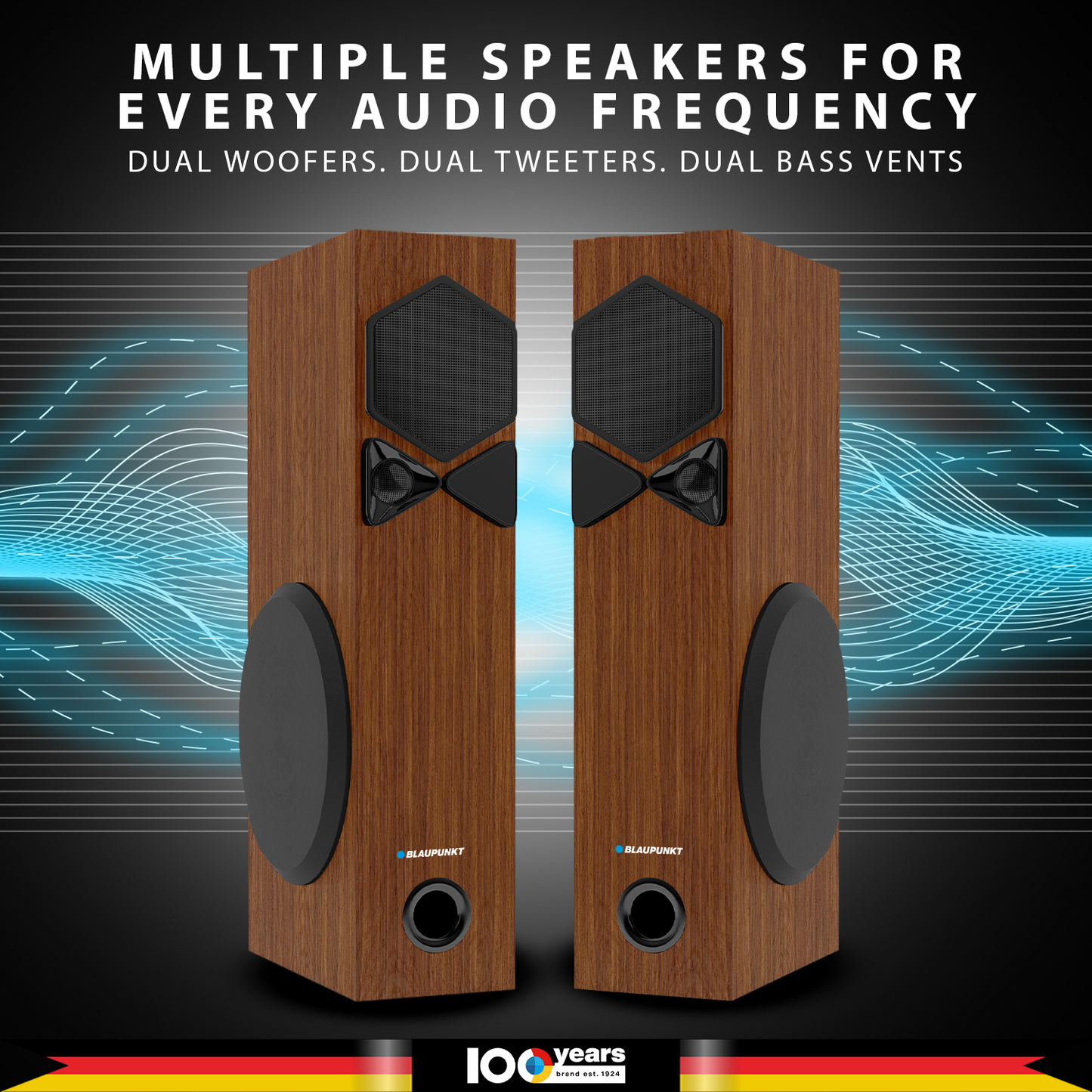ROCK & ROLL TSP Tower Speakers Brown