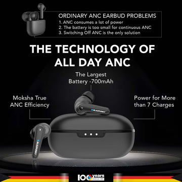 BTW300 Xtreme Moksha Maxbuds TRUE ANC Wireless Earbuds (Black)