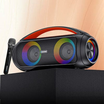 ATOMIK BB50 50W Boombox Speaker with Wireless Karaoke Mic - Blaupunkt India