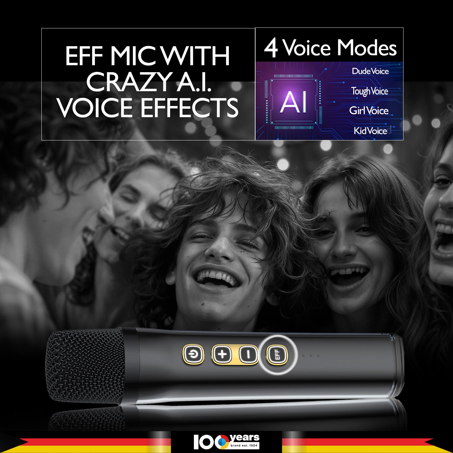 Atomik Kolors Boombox Portable Party Speaker (Black)