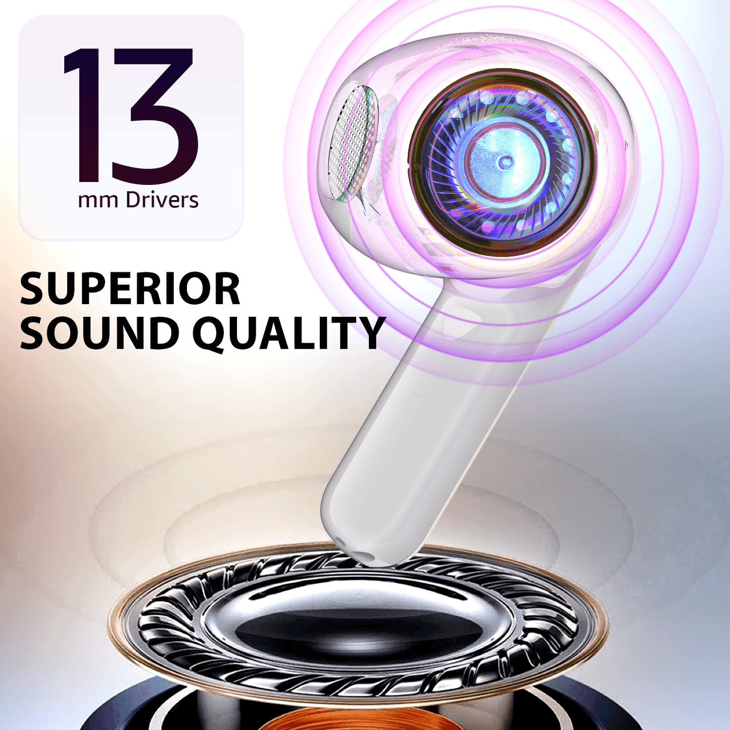 BTW100 Khrome True Wireless Bluetooth Earbuds Refurbished (White)