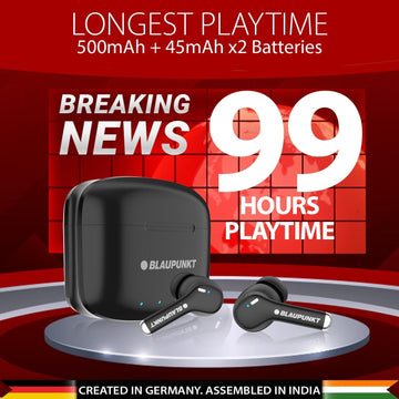 BTW100 Xtreme True Wireless Bluetooth Earbuds (BK) - Blaupunkt India