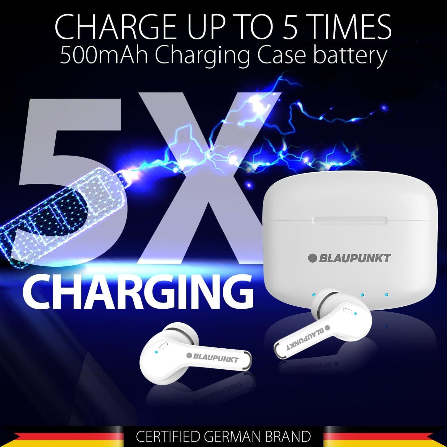 BTW100 Xtreme True Wireless Bluetooth Earbuds (WH) - Blaupunkt India