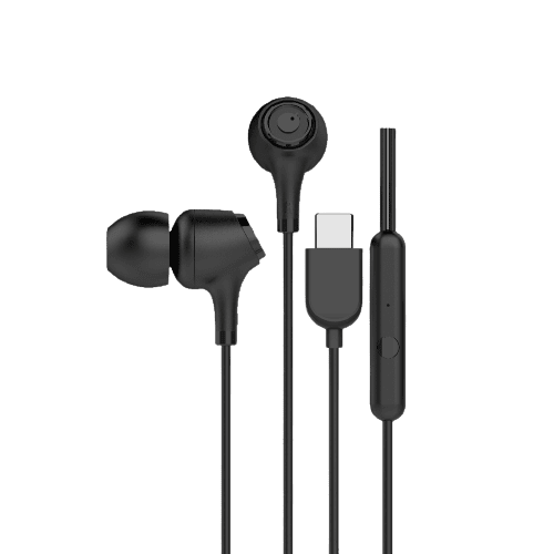 EM-01 Type C Wired Earphone with Noise Cancellation (Black) - Blaupunkt India