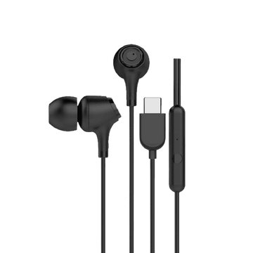 EM-01 Type C Wired Earphone with Noise Cancellation (Black) - Blaupunkt India