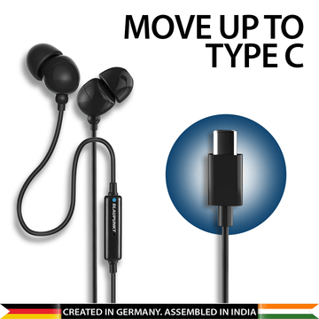 EM06 Type C Wired Earphone(Black) - Blaupunkt India