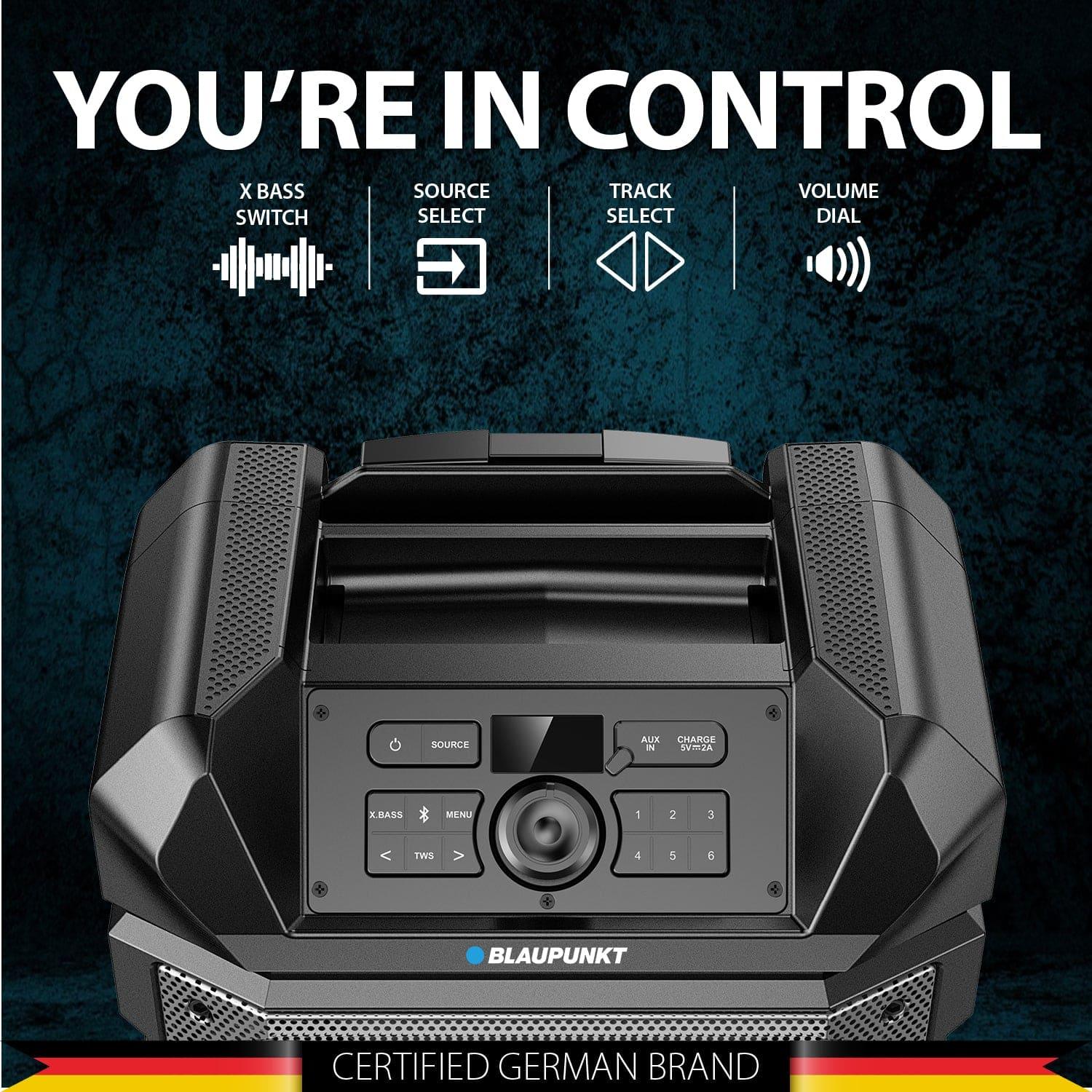 Rock & ROLL PS150 Wireless Bluetooth 100W Outdoor Party Speaker - Blaupunkt India