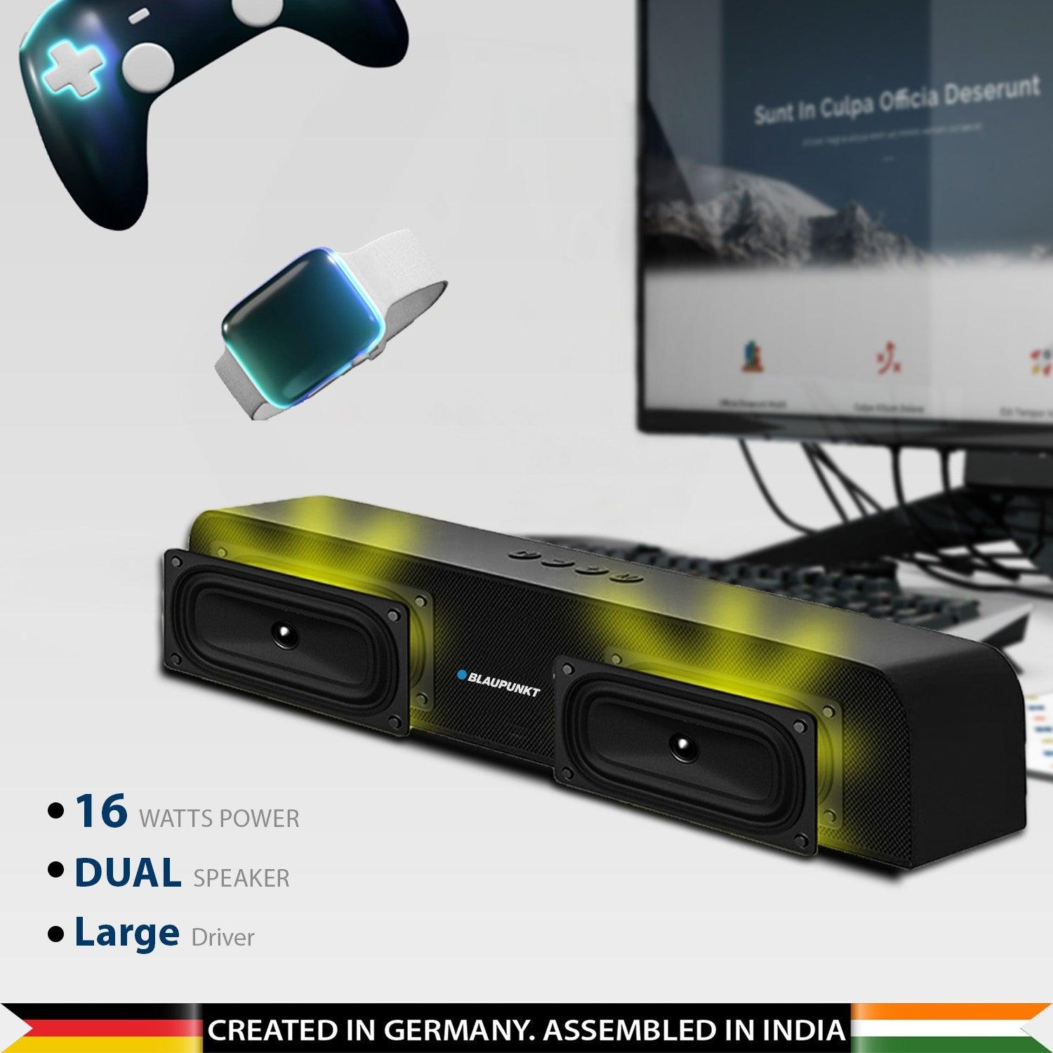 SBA10 G Advanced Bluetooth Soundbar Speaker 16W - Blaupunkt India