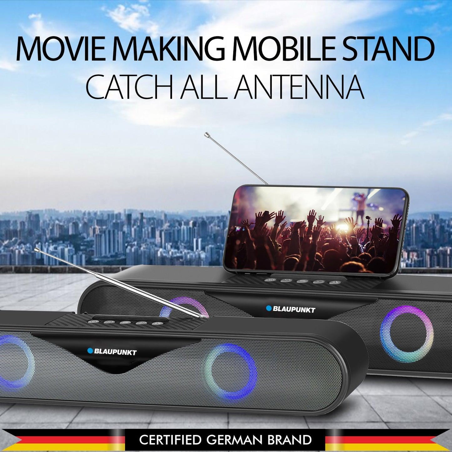 SBA20 KONCERT Bluetooth Party soundbar with Karaoke MIC - Blaupunkt India