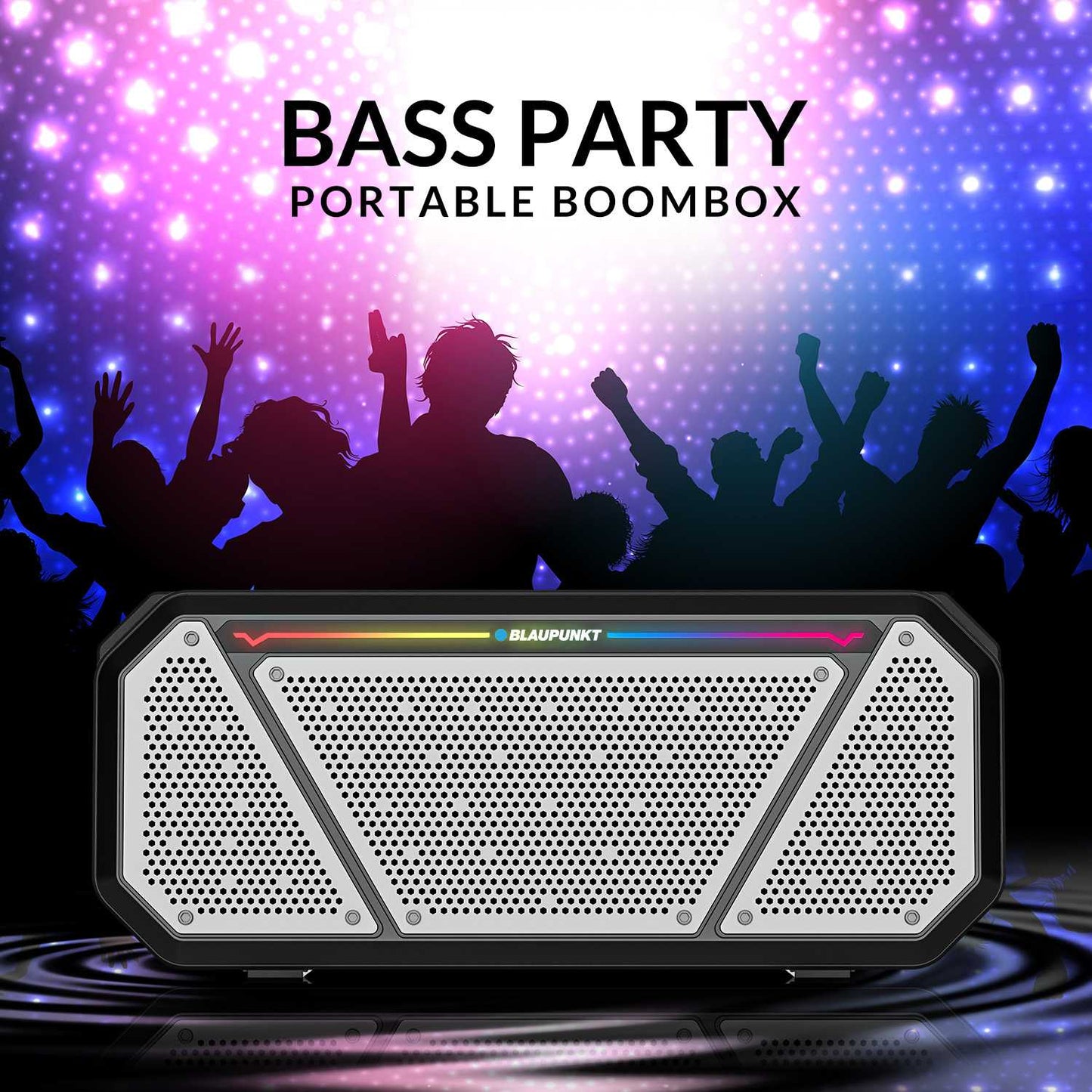 Atomik BB25 Wireless Bluetooth Boombox Party Speaker 35W