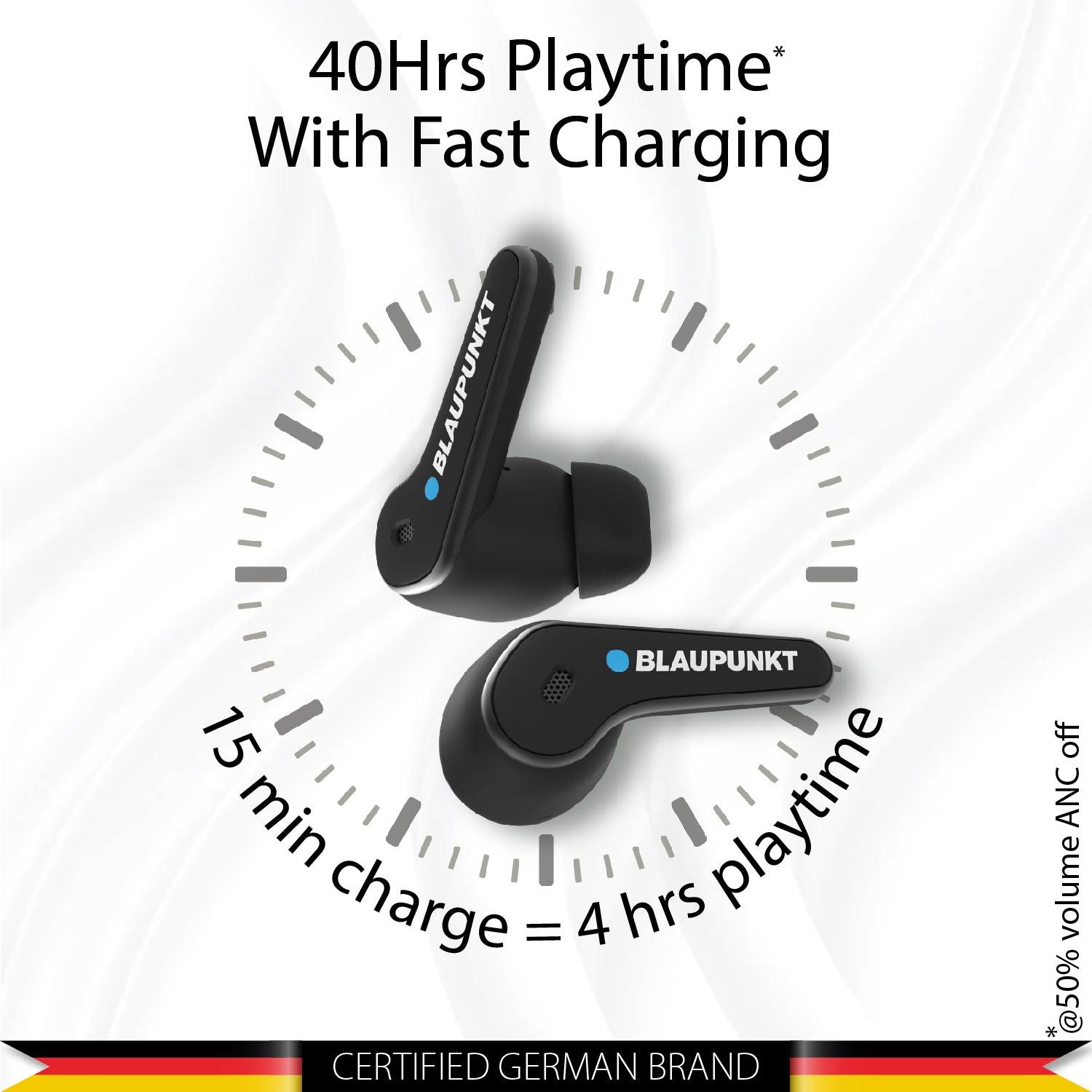 Recertified BTW07 MOKSHA ANC BK |Truly Wireless Earbuds: 40H Playtime