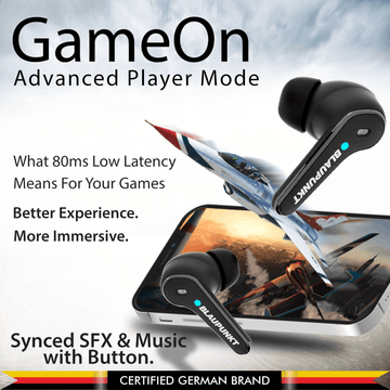 Recertified BTW07 MOKSHA ANC BK |Truly Wireless Earbuds: GameOn with 80Ms Low Latency (Black