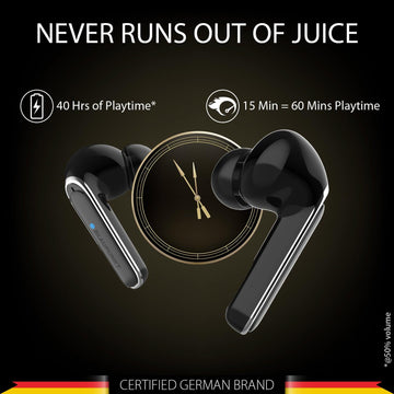 Recertified BTW100 BK |Wireless Earbuds Blaupunkt TurboVolt Charging