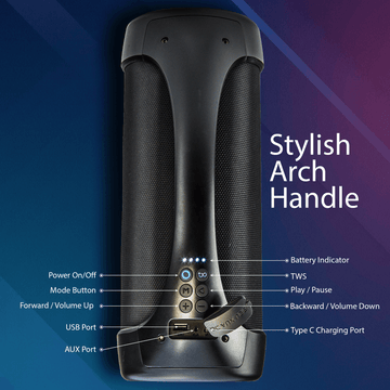 Recertified Atomik BB30 Party Speaker | RGB Lights